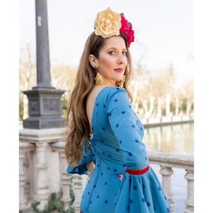 traje flamenca azul mujer 2