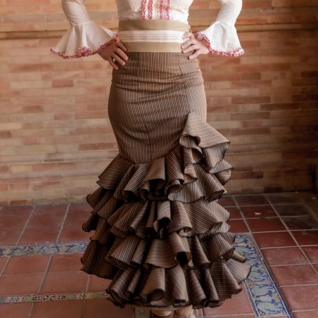 falda campera volantes