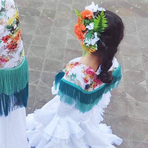 mantón flamenco niña