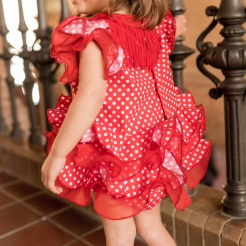 vestido gitana bebé rojo