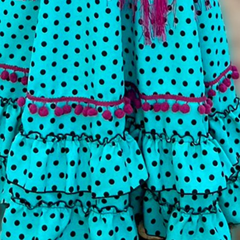 madre e hija flamencas verde