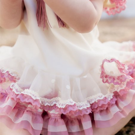 vestido flamenca bebé rosa