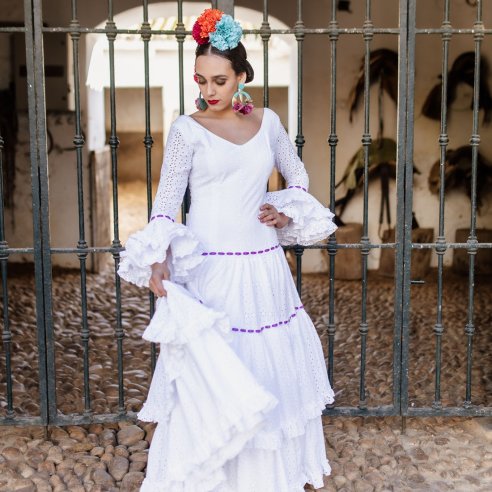 vestido de gitana blanco