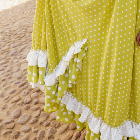 vestido de flamenca niña verde