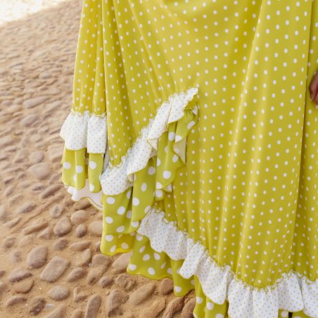 vestido de flamenca niña verde