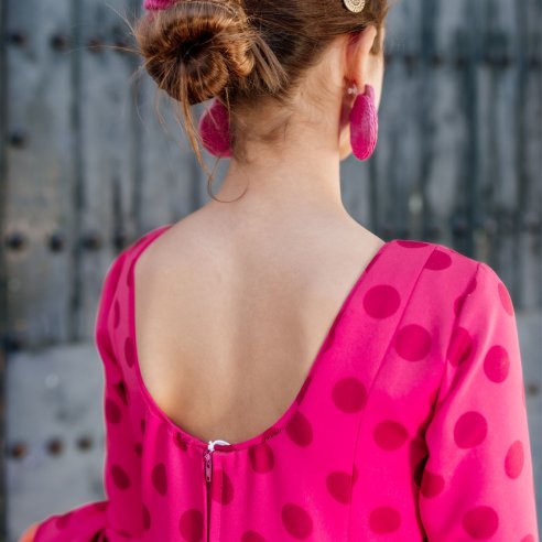 traje de flamenca niña espalda