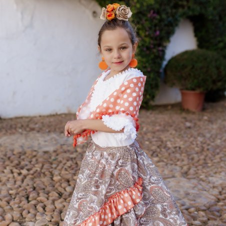 blusa y falda flamenca niña