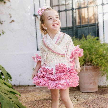 traje flamenco niña con mantoncillo