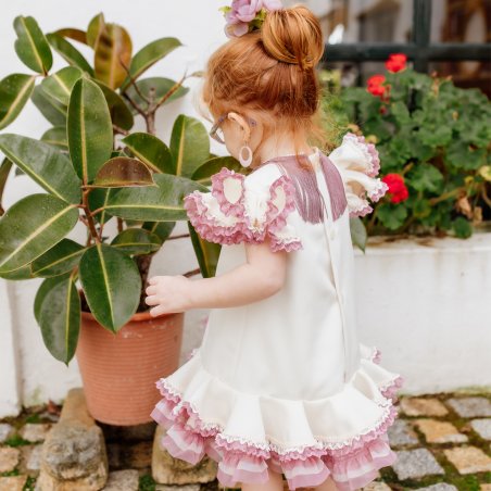 traje de flamenca para bebé rosa