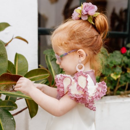 Volantes flamencos para bebé en rosa