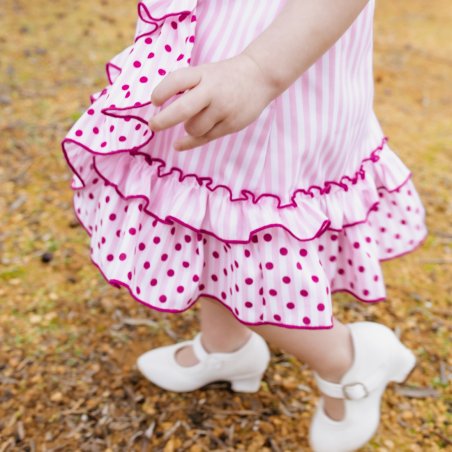 trajes de flamenca bebé volantes asimétricos