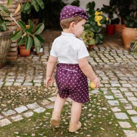 camisa, fajín, pantalón y gorra flamenca niño
