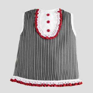 vestido rayas camperas bebé