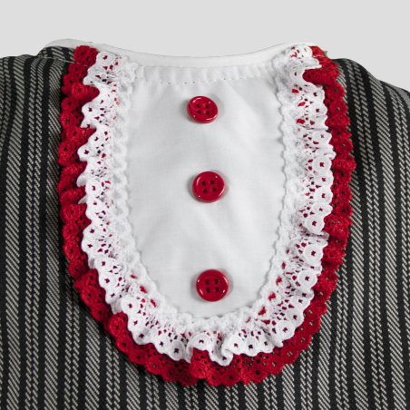 Detalle cuello vestido campera bebés