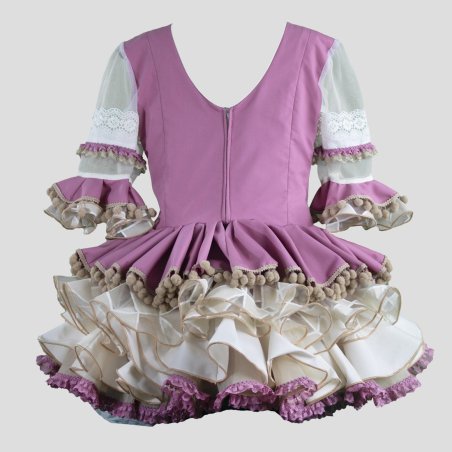 espalda vestido flamenca niña