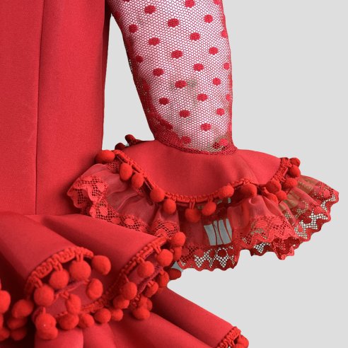 traje gitana niña rojo