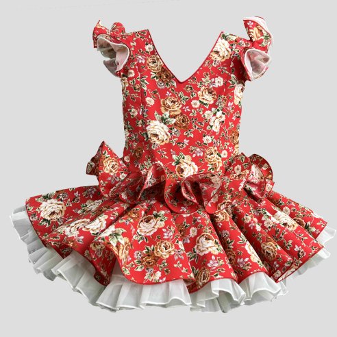 traje de flamenca niña estampado