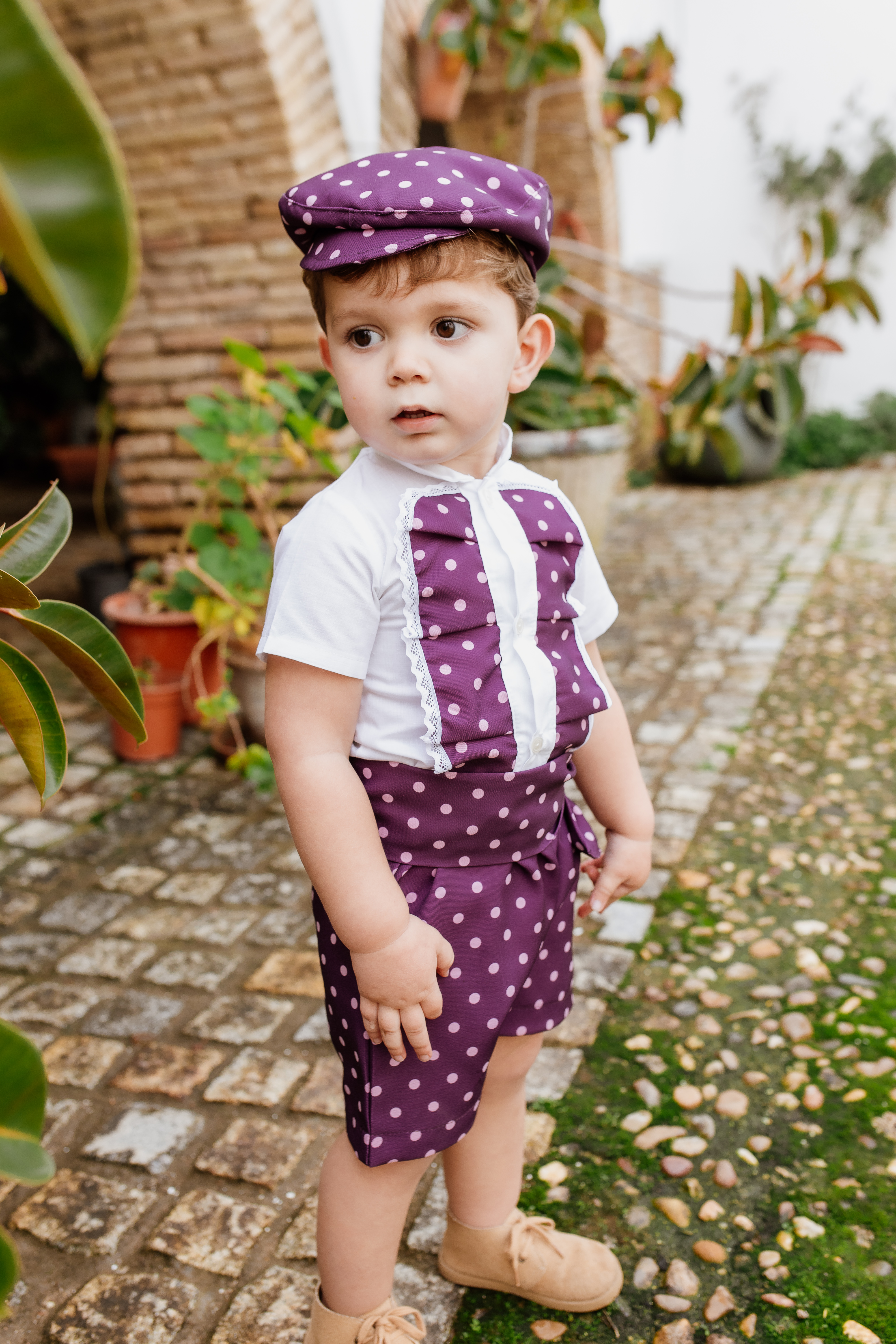 Conjunto flamenco ni&ntilde;o de lunares